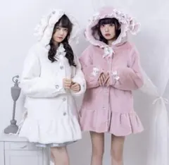 axes femme ハート編柄裏ボアニットケープ ピンク - メルカリ