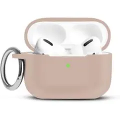 AirPods Pro ケース 保護ケース シリコン ピンク カラビナ付