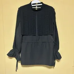 新品未使用A de a.v.v レースレイヤードビッグカラーブラウス