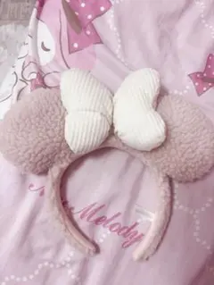 ♥ ディズニー ミニー カチューシャ ベージュ 冬 ♥