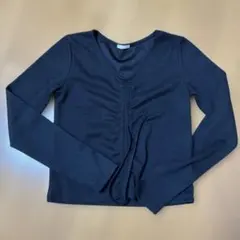 GU ブラック 長袖 トップス ギャザー付き