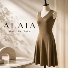 #206 ALAIA アライア ノースリーブ ニットワンピース イタリア製のサムネイル