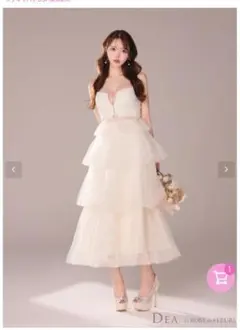 DEA. ディア バイ ローブドフルール レースティアードチュールフレアロング