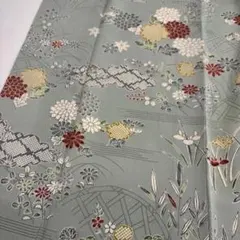 ま*と様 小紋 友禅の美しい染め ちりめん 正絹 AK-7339