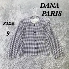 DANA PARIS ダナパリ 9 ノーカラージャケット ギンガムチェック