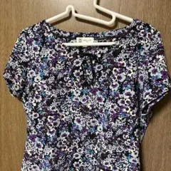 ミシェルクラインMichelle Kleinブラウス カットソー半袖 44サイズ