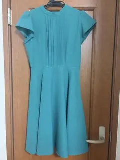 redyazel ターコイズ 半袖 フレアワンピース