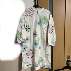 花柄夏物ルームウェア　ベージュ