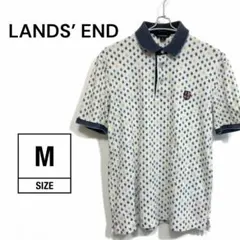 【美品】LANDSENDランズエンド ポロシャツ 綿100% 総柄 ゴルフのサムネイル
