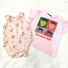 ユニクロ　エアリズム　ロンパース肌着　70　ムージョンジョン　Tシャツ　80