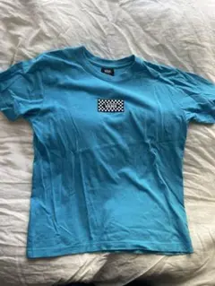 VANS チェッカーボードロゴ 半袖Tシャツ ライトブルーのサムネイル