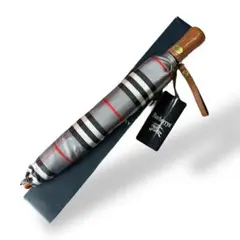 【新品タグ付き】Burberry　折りたたみ傘　グレー　ノバチェック