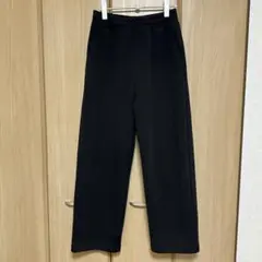 ユニクロ スウェットワイドパンツ S 丈長め ブラック