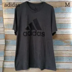 アディダス 灰色 Ｔシャツ ビッグロゴ プリント 半袖 クルーネック【イ262】のサムネイル
