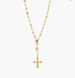 en route jewelry ロザリオクロスロングネックレス ゴールド十字架