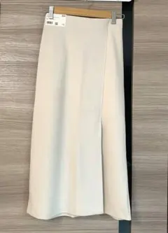 【新品】UNIQLO ストレッチダブルフェイススリットスカート