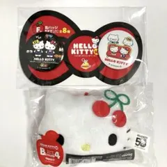 ハローキティ ぬいぐるみ＆缶バッジセット