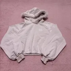 フードファー付きトレーナー(ピンク)