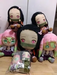 鬼滅の刃　ぬいぐるみ7点セット　竈門禰豆子　甘露寺蜜璃　プライズ　マスコット