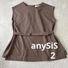 ち*ー様 【美品】anySiS エニィスィス 前ベルト付き カットソー ブラウンのサムネイル