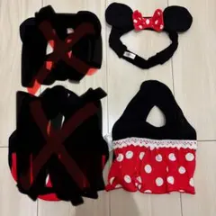 ミニー　ベビー用スタイ＋ヘアバンドセット