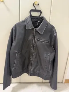 H&M グレー レザージャケット Mサイズ