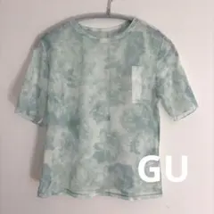 【GU】 シアープリントT 半袖Tシャツ