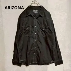 ARIZONA ウエスタンシャツ L 黒 綿100% ヴィンテージ 90sのサムネイル