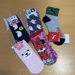 新品　靴下5足セット（動物・キャラクター柄）　まとめ売り