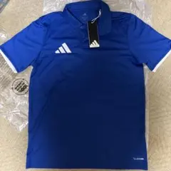 adidas ポロシャツ ブルー Mサイズのサムネイル