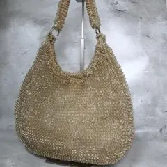 アンテプリマ ワイヤーバッグ ペルラグリッター 3way シャンパン