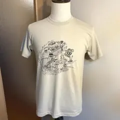 メンズ【美品 新品 セサミストリート】ベージュ L Tシャツ クッキーモンスターのサムネイル