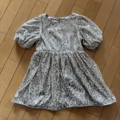 H&M シルバースパンコールドレス