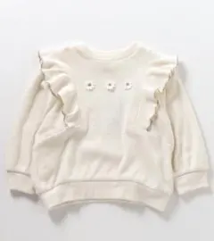 あったかフリルリブトレーナー　110