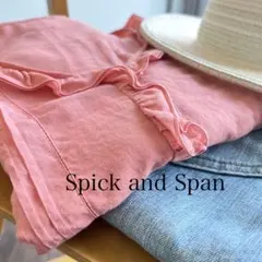 Spick and Span フリルブラウス 七分袖 ピンクのサムネイル