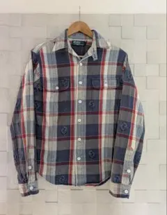 Polo Ralph Lauren 刺繍デザイン チェックネルシャツ 春服