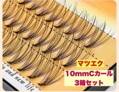 部分用つけまつげ まつげエクステ 10mm Cカール 10本束 セルフマツエク