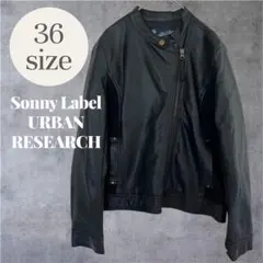 【良品】ダブルライダースジャケット 黒 size36 アーバンリサーチ 異素材