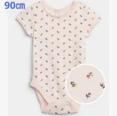 『新品』babyGap 花柄リブ半袖ボディ 90㎝