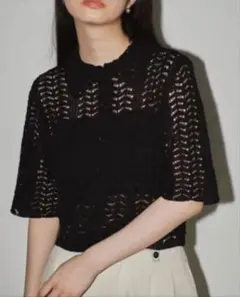 美品　Todayful Lace Knit Shirts レースニットシャツのサムネイル