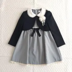 ショパン 高級 フォーマルセットアップ ワンピース ボレロ コサージュ付 120