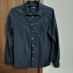 earth music&ecology ダークブルー 長袖シャツ