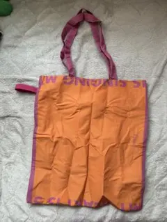 【Francfranc】オレンジ/ピンク トートバッグ【エコバッグ】