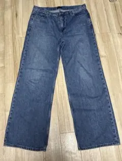 ユニクロ　バギージーンズ　27 ブルー
