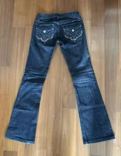 MissMe ★ 替パーツ付　ミスミー フレア デニム ブーツ グレー系 23