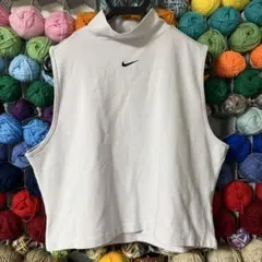 アメリカ古着 Nike ノースリーブ Tシャツ ハイネック ホワイト XL