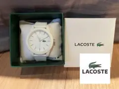新品 未使用 LACOSTE ホワイト アナログ腕時計 箱付き