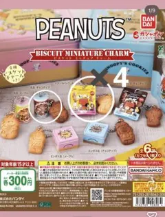 PEANUTSビスケットミニチュアチャーム　5個セット