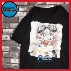 劇場版FLCL フリクリ アニメ キャラクター ムービー Tシャツ tシャツ 黒