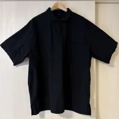 無印良品　涼感半袖布帛ポロシャツ紳士ＸＬ・黒